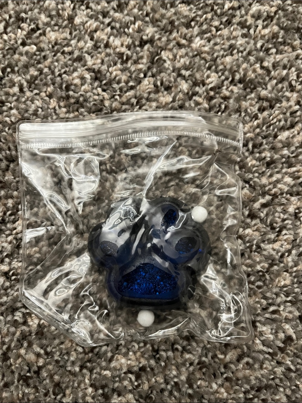 Blue Paw-Shaped Sensory Toy for Kids